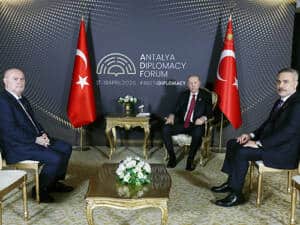 Cumhurbaşkanı Erdoğan, AGİT Genel Sekreteri Sinirlioğlu ile Antalya Diplomasi Forumu'nda Görüştü