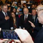 Cumhurbaşkanı Erdoğan, TBMM'nin 106. yıl töreninde siyasi liderlerle temaslarda bulundu